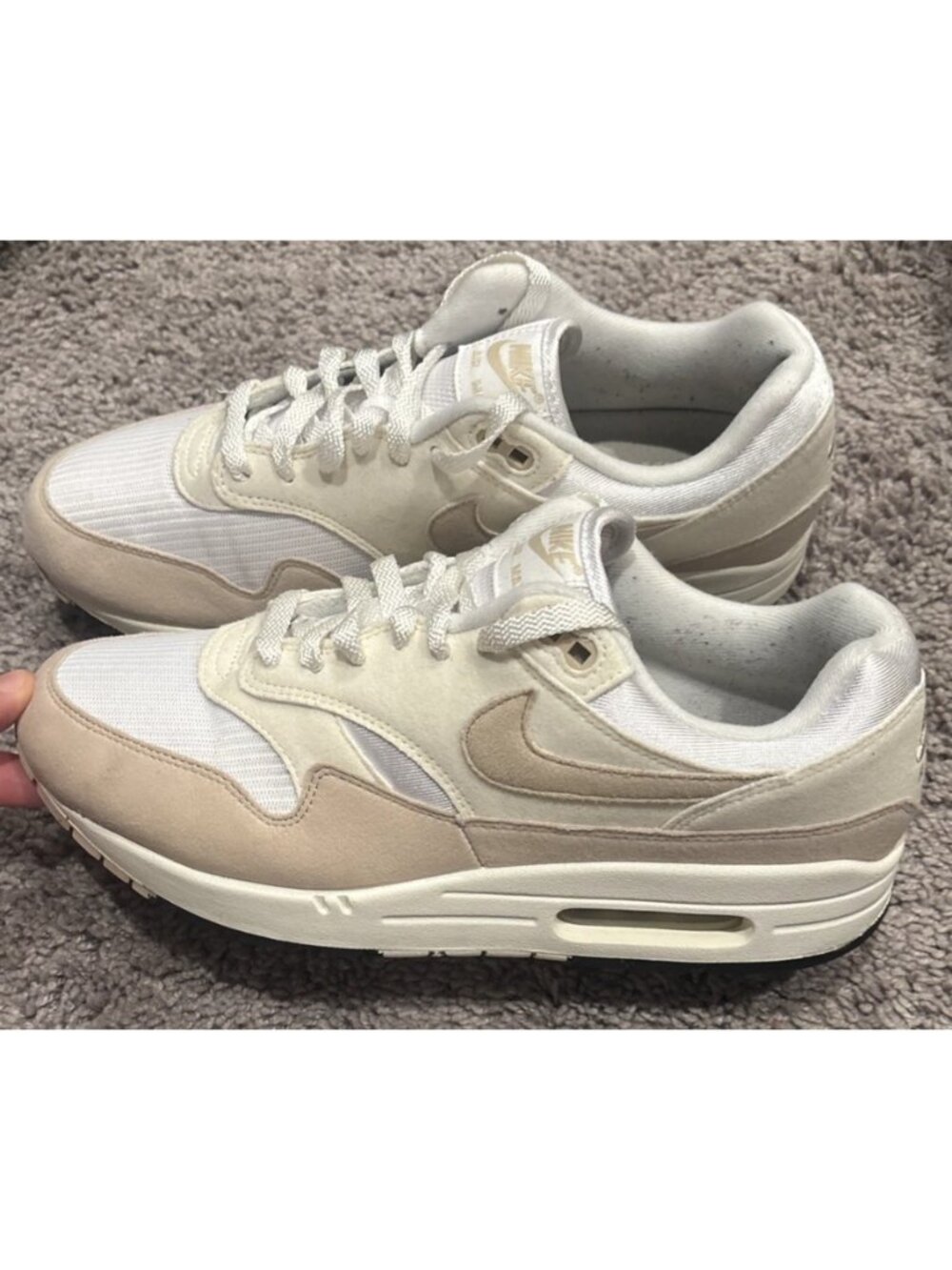 Great! Nike Air Max 1 Ivory/Sandrift /White/Sail Women's Size 11.5 DZ2628-101